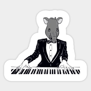 Pianist Who has been turned into a tapir Sticker